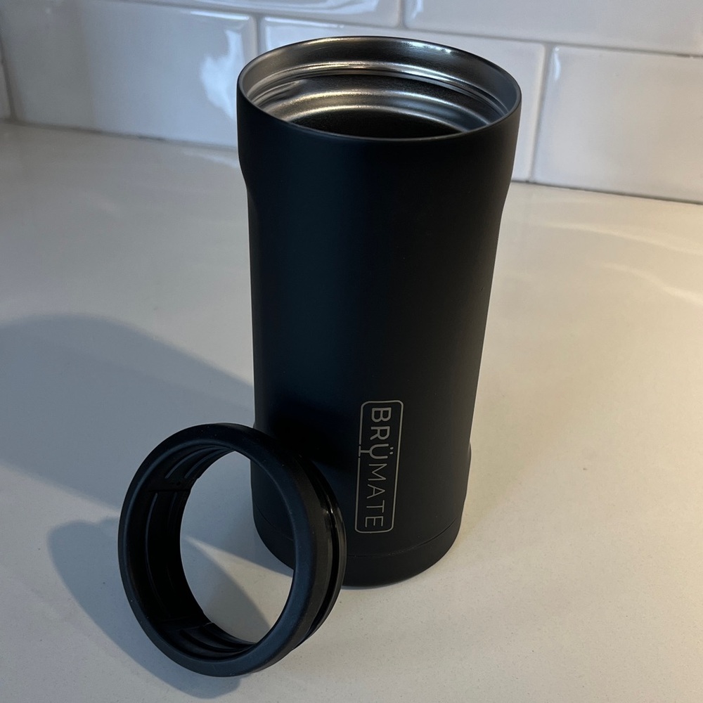 BrüMate Hopsulator Slim Can Insulated Cooler for 12oz Slim Cans, Matte Black - Picture 6 of 11